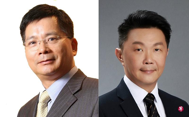 普莱德科技有限公司创办人陈清港(左)与新加坡生产力中心首席执行官陈远涛(右)。(档案照) 普莱德科技有限公司创办人陈清港(左)与新加坡生产力中心首席执行官陈远涛(右)。(档案照)
