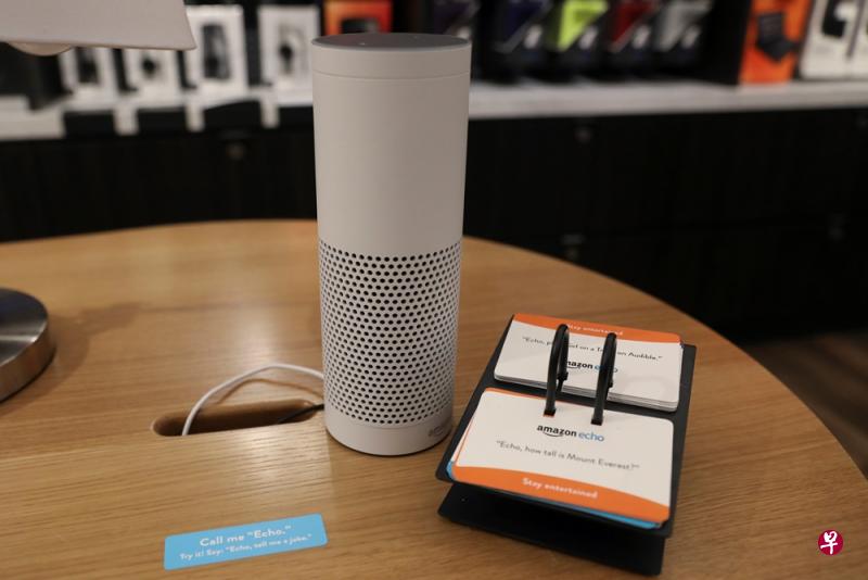 亚马逊(Amazon)出品的人工智慧无线扬声器Echo。(路透社) 亚马逊(Amazon)出品的人工智慧无线扬声器Echo。(路透社)
