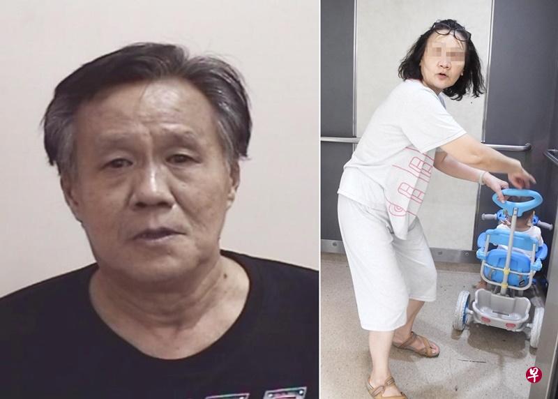 56岁的江芷萍(右)被陈瑞光抢走包包和纸巾。(档案照) 56岁的江芷萍(右)被陈瑞光抢走包包和纸巾。(档案照)
