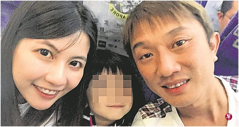 李志光(右)前天在医院逝世,遗下29岁的妻子林恩嘉(左起)和六岁女儿。(受访者提供) 李志光(右)前天在医院逝世,遗下29岁的妻子林恩嘉(左起)和六岁女儿。(受访者提供)