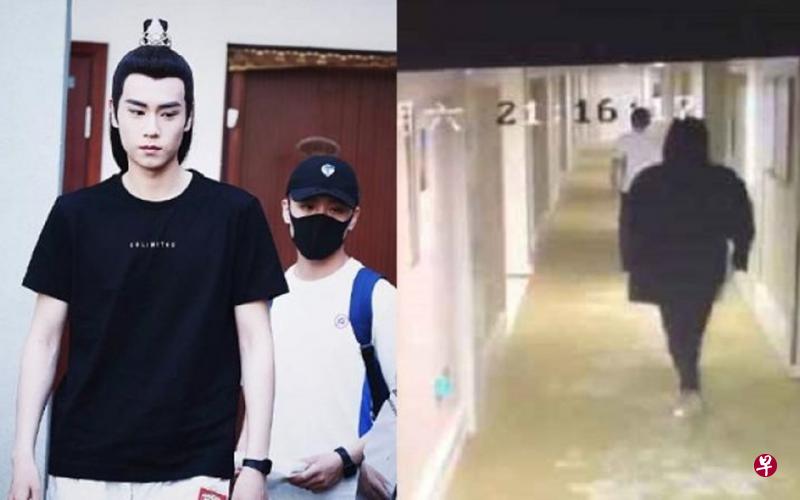 胡一天(左起)与助理被认为是酒店影片中的2人。(互联网) 胡一天(左起)与助理被认为是酒店影片中的2人。(互联网)