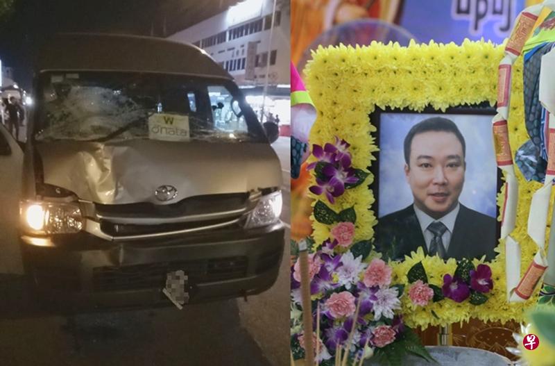 苏伟声(右图)在过马路时遭迷你巴士撞飞,送院后伤重不治。(洪璐华摄) 苏伟声(右图)在过马路时遭迷你巴士撞飞,送院后伤重不治。(洪璐华摄)