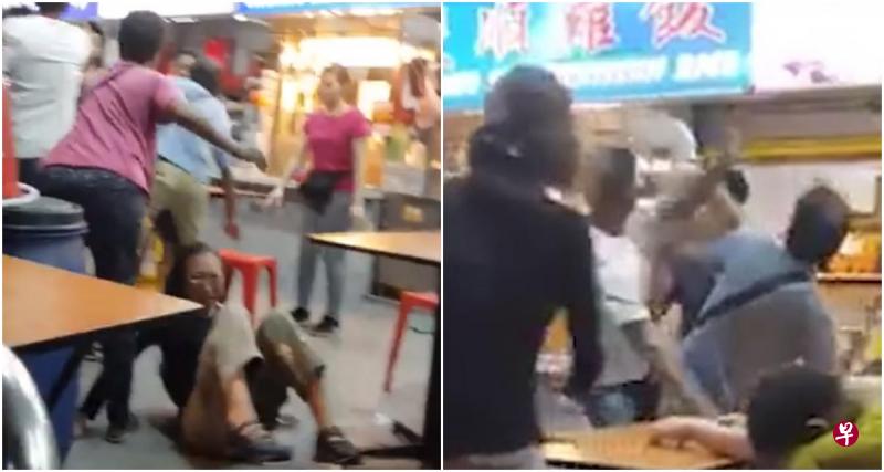 食客劝架引发殴斗,事件发生在芽笼一间咖啡店。(取自面簿) 食客劝架引发殴斗,事件发生在芽笼一间咖啡店。(取自面簿)