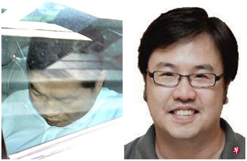 商人谢其晋今早闻判后没有表情,反应冷静。右为死者蔡宜志。(档案照片) 商人谢其晋今早闻判后没有表情,反应冷静。右为死者蔡宜志。(档案照片)