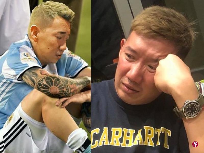 买阿根廷赢球却惨赔,杜汶泽笑称要停发工资给员工,他还将自己的哀怨的脸P图到阿根廷球星梅西身上。(图:网络) 买阿根廷赢球却惨赔,杜汶泽笑称要停发工资给员工,他还将自己的哀怨的脸P图到阿根廷球星梅西身上。(图:网络)