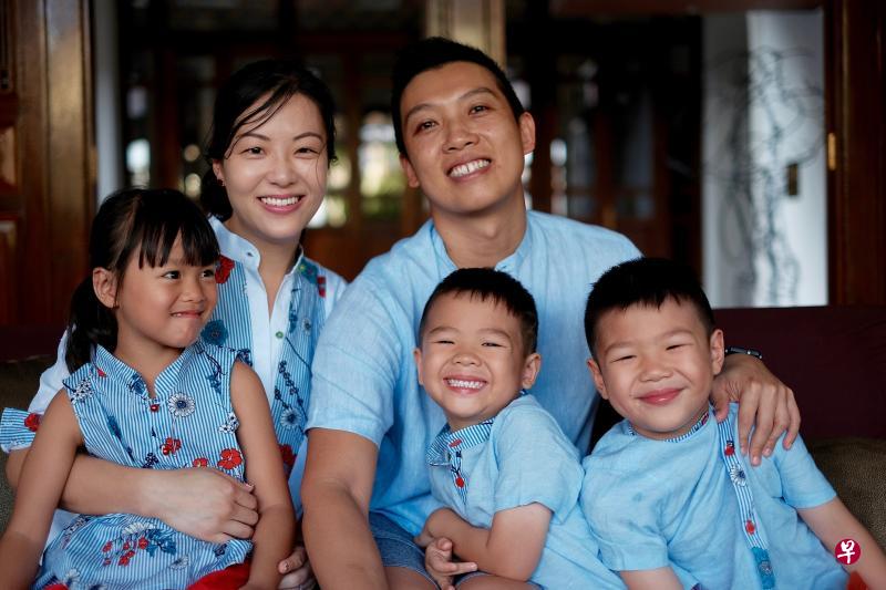 霍伊玲创办的品牌The Missing Piece推出全家能搭配的亲子装。(受访者提供) 霍伊玲创办的品牌The Missing Piece推出全家能搭配的亲子装。(受访者提供)