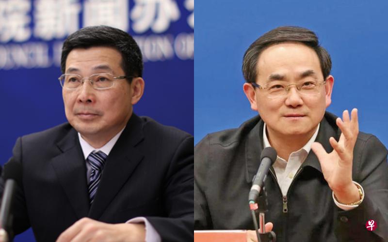 分析指出,庄荣文(左)、徐麟分别接管网信办、国新办后,中国管制网络安全与对外宣传调子调低的政策应该不会出现大转变。(互联网) 分析指出,庄荣文(左)、徐麟分别接管网信办、国新办后,中国管制网络安全与对外宣传调子调低的政策应该不会出现大转变。(互联网)