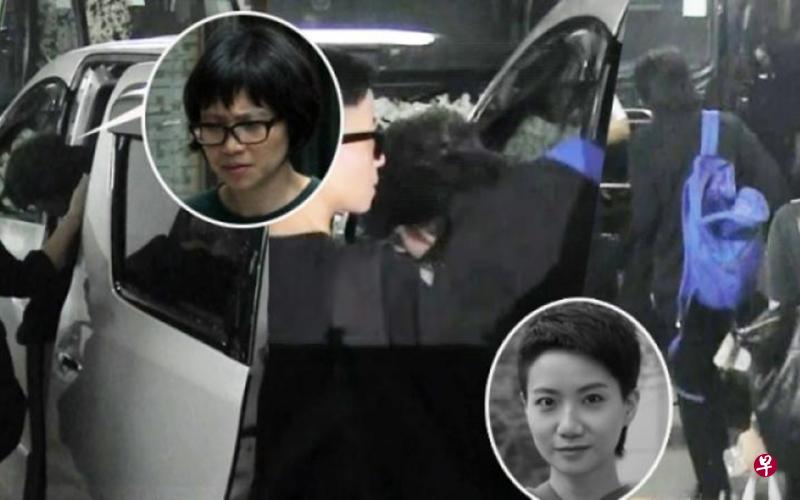 余靜萍(左)今早抵达灵堂,陪挚爱走最后一程。(互联网) 余靜萍(左)今早抵达灵堂,陪挚爱走最后一程。(互联网)