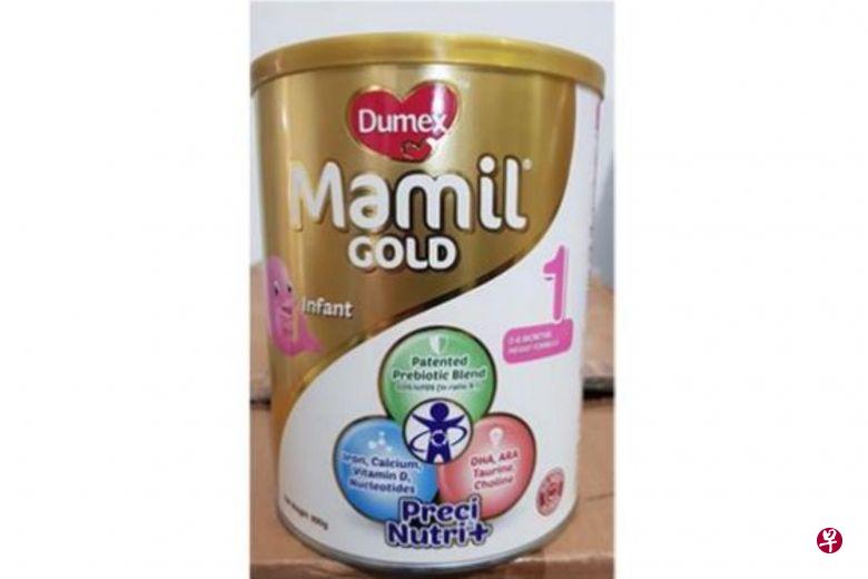 农粮局发现多美滋Mamil Gold婴儿配方奶粉含有对婴儿有害的细菌,并进行了回收。(农粮局提供) 农粮局发现多美滋Mamil Gold婴儿配方奶粉含有对婴儿有害的细菌,并进行了回收。(农粮局提供)