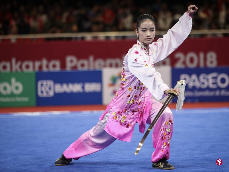 陈彦凝在女子太极拳太极剑全能项目中获得第五名。(叶振忠摄) 陈彦凝在女子太极拳太极剑全能项目中获得第五名。(叶振忠摄)