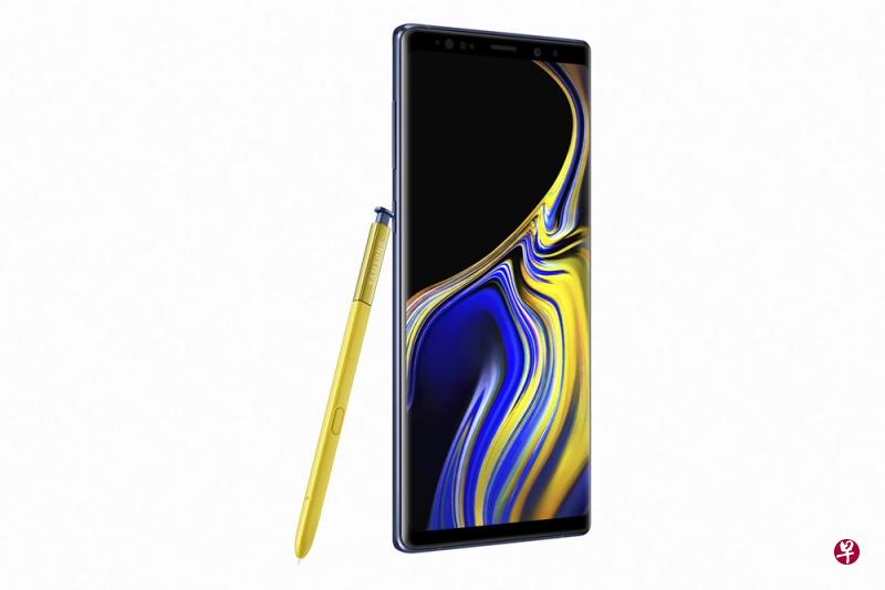 三星最新旗舰手机Galaxy Note 9。(三星提供) 三星最新旗舰手机Galaxy Note 9。(三星提供)