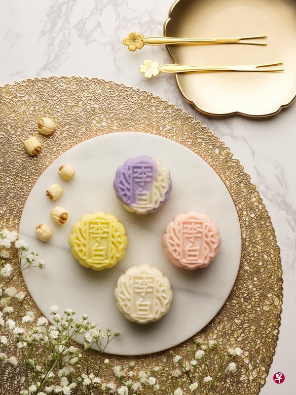 李白中餐馆针对年轻市场,推出冰皮月饼。 李白中餐馆针对年轻市场,推出冰皮月饼。