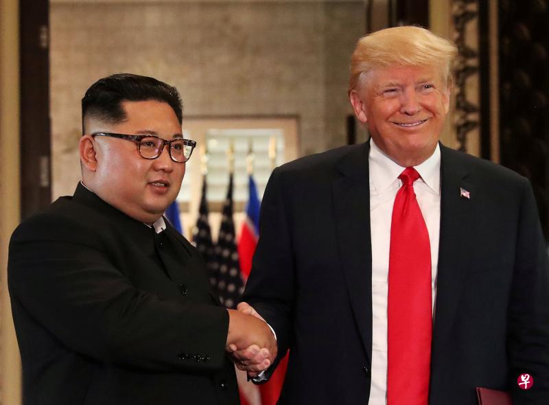 今年6月,特朗普(右)和金正恩在新加坡会面。(路透社) 今年6月,特朗普(右)和金正恩在新加坡会面。(路透社)