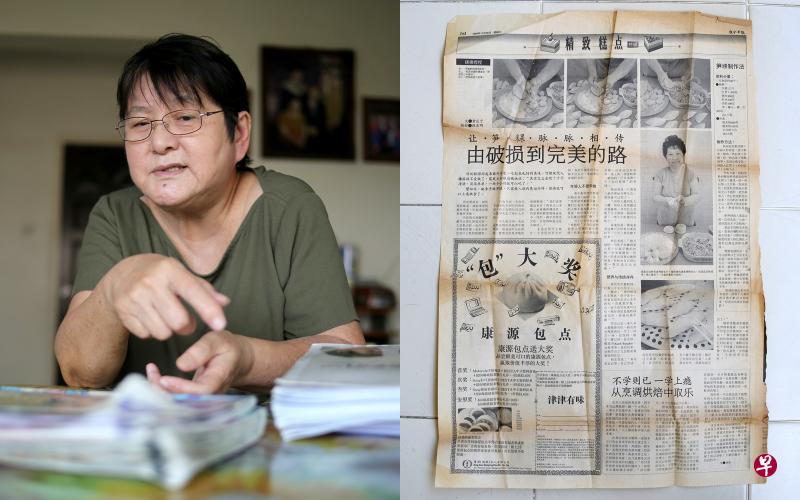连秀好的几本剪报簿里,最早的一篇早报剪报(右图)刊于1994年、介绍如何制作笋粿的整版黑白报道,她从中学到的笋粿食谱还延用至今。(龙国雄摄) 连秀好的几本剪报簿里,最早的一篇早报剪报(右图)刊于1994年、介绍如何制作笋粿的整版黑白报道,她从中学到的笋粿食谱还延用至今。(龙国雄摄)