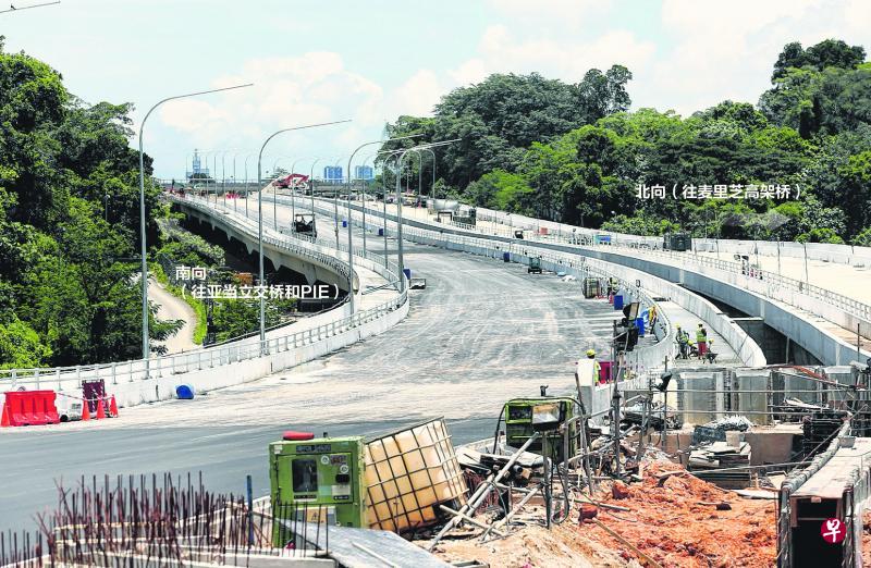新的罗尼大道左边的南向路段通车后,驾车者可避开交通繁忙的罗尼路,使用新路直接通往PIE。(梁伟康摄) 新的罗尼大道左边的南向路段通车后,驾车者可避开交通繁忙的罗尼路,使用新路直接通往PIE。(梁伟康摄)