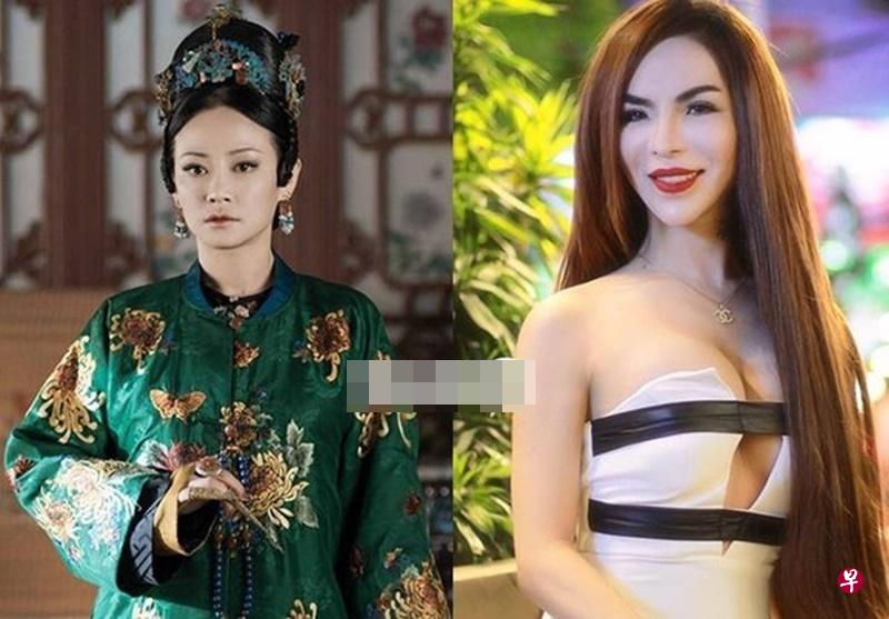 “高贵妃”扮演者谭卓,与越南扮演者(左)。(互联网) “高贵妃”扮演者谭卓,与越南扮演者(左)。(互联网)