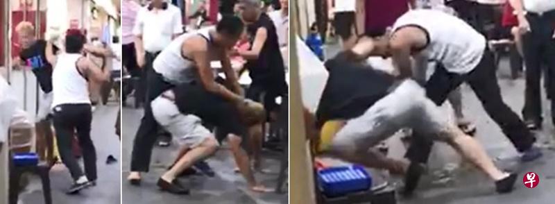 “金毛叔”及“辫子男”相信因插队事件而大打出手。(读者提供) “金毛叔”及“辫子男”相信因插队事件而大打出手。(读者提供)