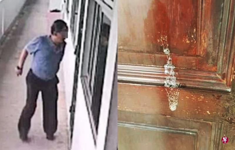 闭路电视摄下老汉吐口水的画面。(Stomp) 闭路电视摄下老汉吐口水的画面。(Stomp)