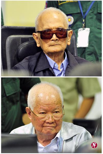 红高棉政权第二号人物农谢(上图)和曾任国家主席的乔森潘均被判处终身监禁。(路透社) 红高棉政权第二号人物农谢(上图)和曾任国家主席的乔森潘均被判处终身监禁。(路透社)