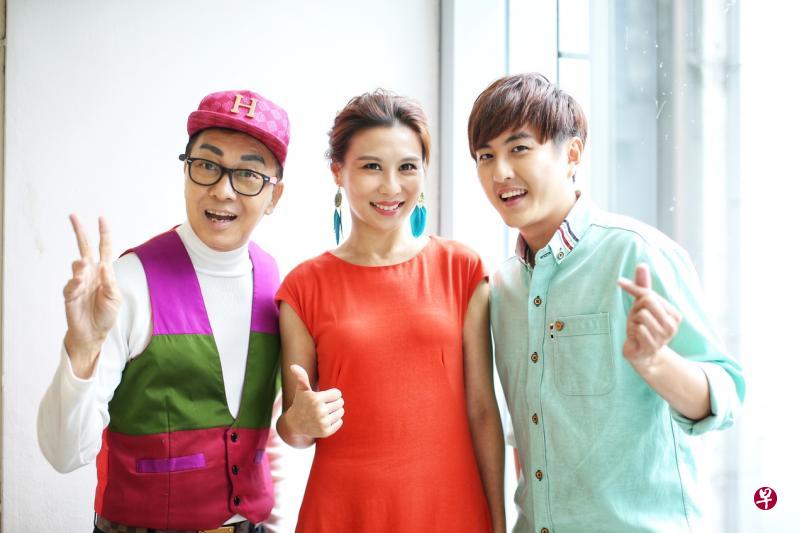 凌霄(左起)、林凡与黄靖伦现身记者会。 凌霄(左起)、林凡与黄靖伦现身记者会。