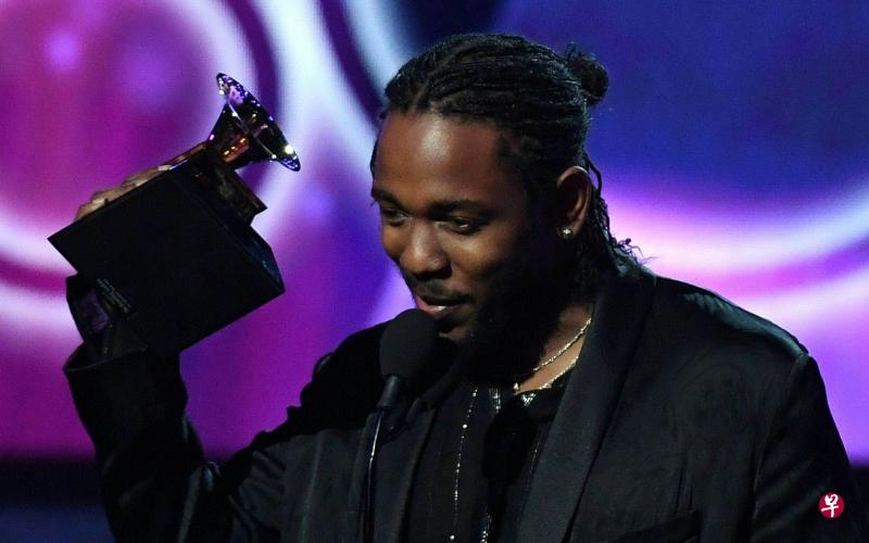 肯德里克拉马尔去年拿下五项格莱美大奖。(法新社) 肯德里克拉马尔去年拿下五项格莱美大奖。(法新社)