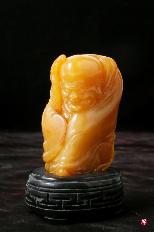 青作」時代古美術・XA916田黄石 玉璽 田黄石細工細作 細密彫 極細工 印章