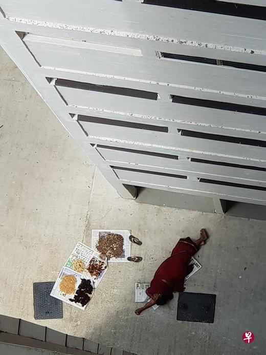 从楼上乍看之下,难免会让他人误以为女郎跳楼。 (取自网络) 从楼上乍看之下,难免会让他人误以为女郎跳楼。 (取自网络)