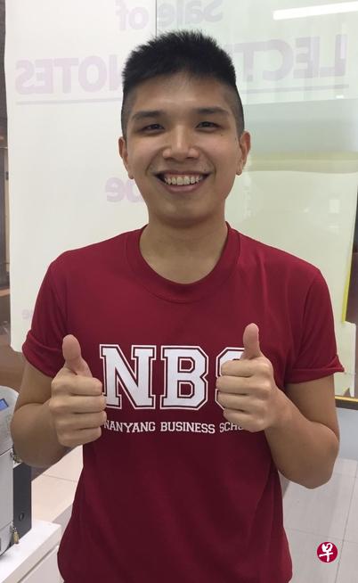 蔡振盛 ,22岁南洋理工大学。(照片由受访者提供) 蔡振盛 ,22岁南洋理工大学。(照片由受访者提供)
