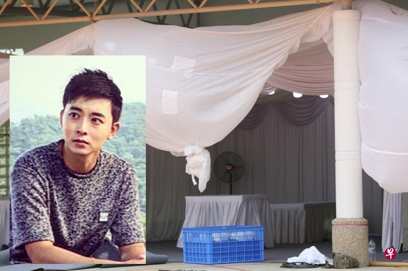 员工们正在搭建冯伟衷的灵堂。(曾宪隆摄) 员工们正在搭建冯伟衷的灵堂。(曾宪隆摄)