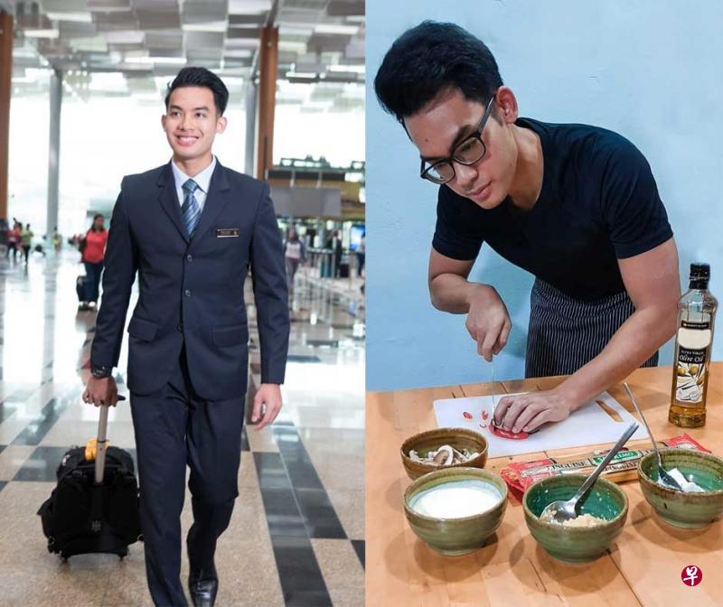 新航空服员法利斯(Muhd Faris Bin Jamil)(28岁)曾在四季酒店(Four Seasons Hotel )担任厨师五年,直到两年前,他毅然决定转换职业跑道,改行当空服员。(新加坡航空公司面簿) 新航空服员法利斯(Muhd Faris Bin Jamil)(28岁)曾在四季酒店(Four Seasons Hotel )担任厨师五年,直到两年前,他毅然决定转换职业跑道,改行当空服员。(新加坡航空公司面簿)