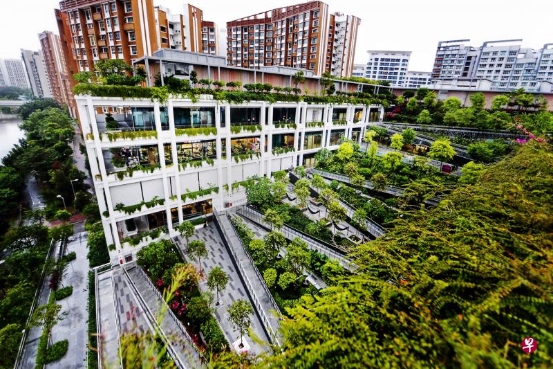 绿洲台位于榜鹅通道,是由建屋发展局兴建的本地首个新一代邻里中心,集合了医疗、休闲、购物、餐饮等商店与服务。(严宣融摄) 绿洲台位于榜鹅通道,是由建屋发展局兴建的本地首个新一代邻里中心,集合了医疗、休闲、购物、餐饮等商店与服务。(严宣融摄)