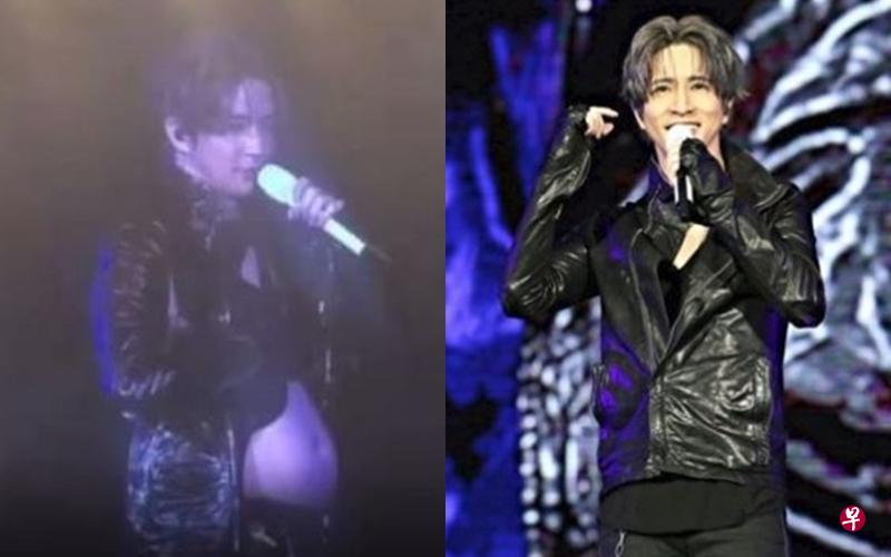 薛之谦掀起衣服,露出吃胖的“战绩”。(互联网) 薛之谦掀起衣服,露出吃胖的“战绩”。(互联网)