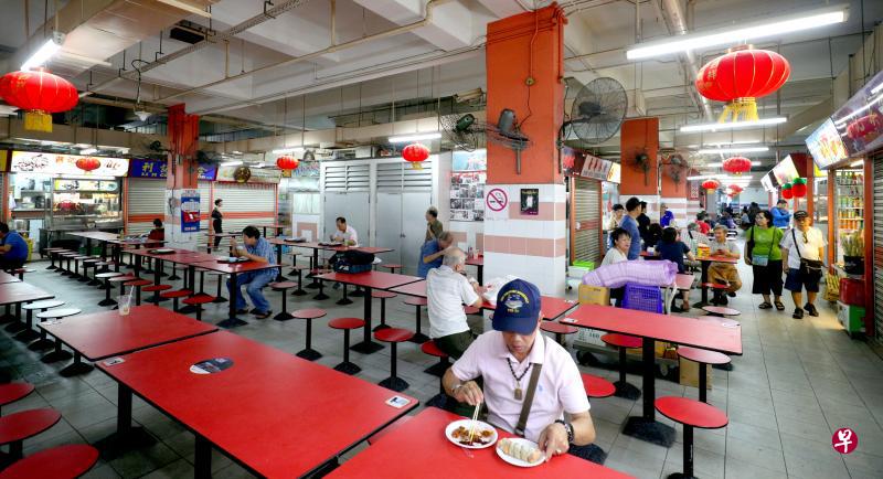 牛车水大厦熟食中心将进行翻新工程，提升用餐环境，并于6月1日恢复营业。（林泽锐摄）