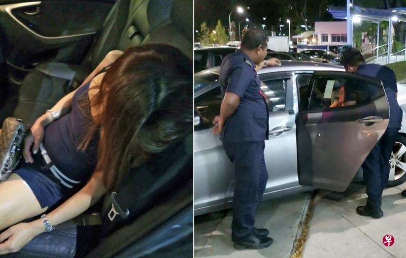 司机一度以为女乘客“醉死”车上,吓得报警求救。(读者提供) 司机一度以为女乘客“醉死”车上,吓得报警求救。(读者提供)