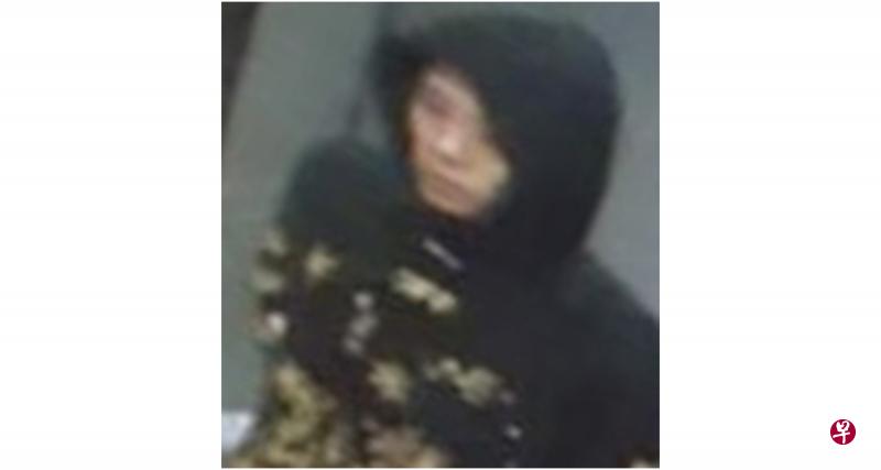 警方要寻找图中的女子,协助调查一起盗用他人财物的案件。(新加坡警察部队) 警方要寻找图中的女子,协助调查一起盗用他人财物的案件。(新加坡警察部队)