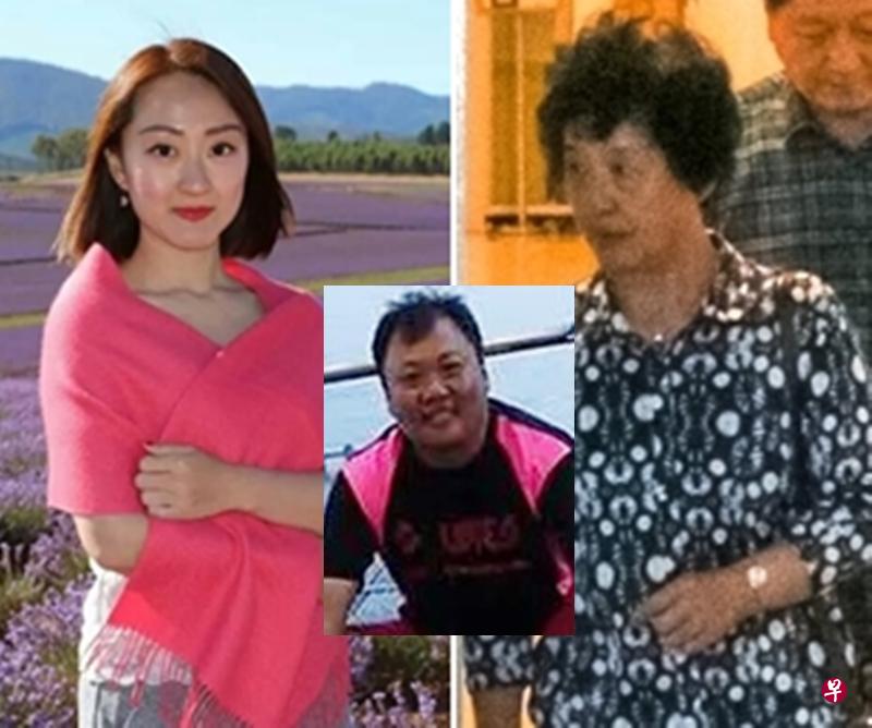死者崔雅洁(左)的母亲(右)庭外哭诉,指被告(中)是杀人魔。(档案照) 死者崔雅洁(左)的母亲(右)庭外哭诉,指被告(中)是杀人魔。(档案照)