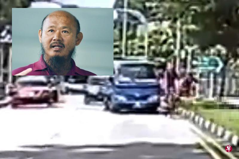 这起纠纷发生在去年12月22日,当时脚踏车骑士疑似不满罗厘鸣车笛示意他让路,出手打落罗厘的左侧镜,结果被撞倒在旁边草坪上。小图为罗厘司机张胜仲。 这起纠纷发生在去年12月22日,当时脚踏车骑士疑似不满罗厘鸣车笛示意他让路,出手打落罗厘的左侧镜,结果被撞倒在旁边草坪上。小图为罗厘司机张胜仲。