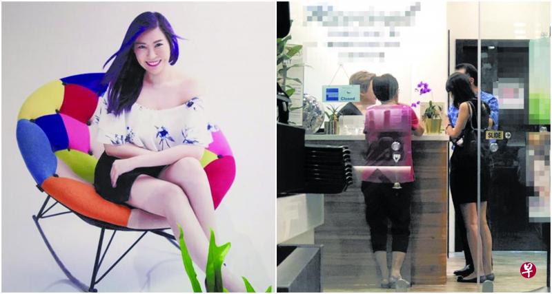 女经纪刘丽婷(左图)进行医美疗程时,出现状况,昏迷五天后不幸离世。三名称来自卫生部的人员,今早出现在美容诊所。(邬福梁 摄) 女经纪刘丽婷(左图)进行医美疗程时,出现状况,昏迷五天后不幸离世。三名称来自卫生部的人员,今早出现在美容诊所。(邬福梁 摄)