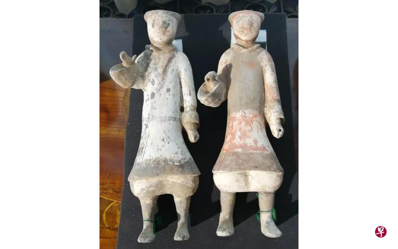 图为部分即将归还中国的流失文物,前天在罗马展示。(央视新闻移动网) 图为部分即将归还中国的流失文物,前天在罗马展示。(央视新闻移动网)