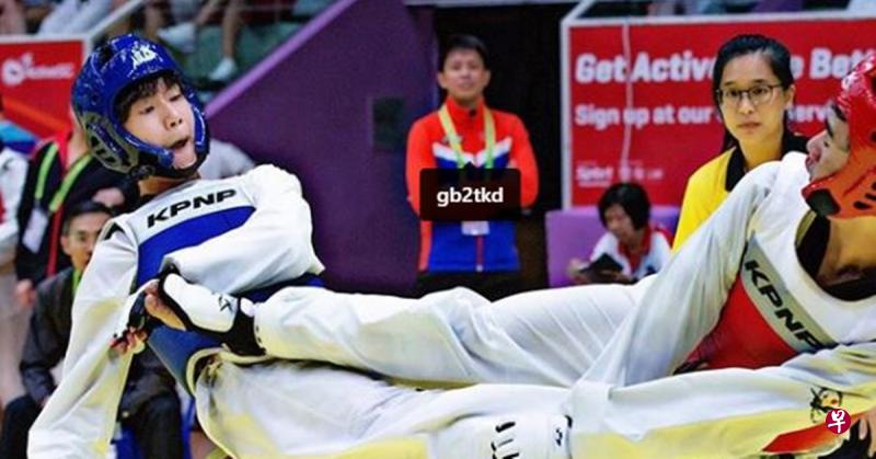 黄名纬是本地唯一有世界排名的跆拳道选手。(受访者提供) 黄名纬是本地唯一有世界排名的跆拳道选手。(受访者提供)