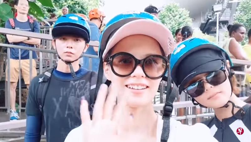 胡佳嬑分享冯伟衷蹦极的影像。(取自胡佳嬑YouTube频道。) 胡佳嬑分享冯伟衷蹦极的影像。(取自胡佳嬑YouTube频道。)