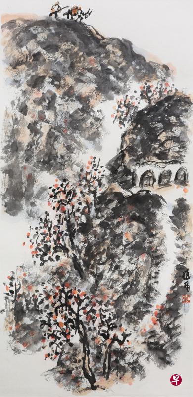 长安画派青年画家赵盾将带30余幅画作到新加坡,为音乐会投射他画笔下的黄土映像。(南洋艺术学院提供) 长安画派青年画家赵盾将带30余幅画作到新加坡,为音乐会投射他画笔下的黄土映像。(南洋艺术学院提供)