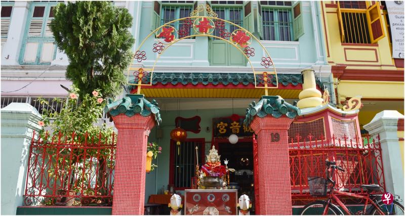 加福路观音宫斋堂位于小印度。(海峡时报) 加福路观音宫斋堂位于小印度。(海峡时报)