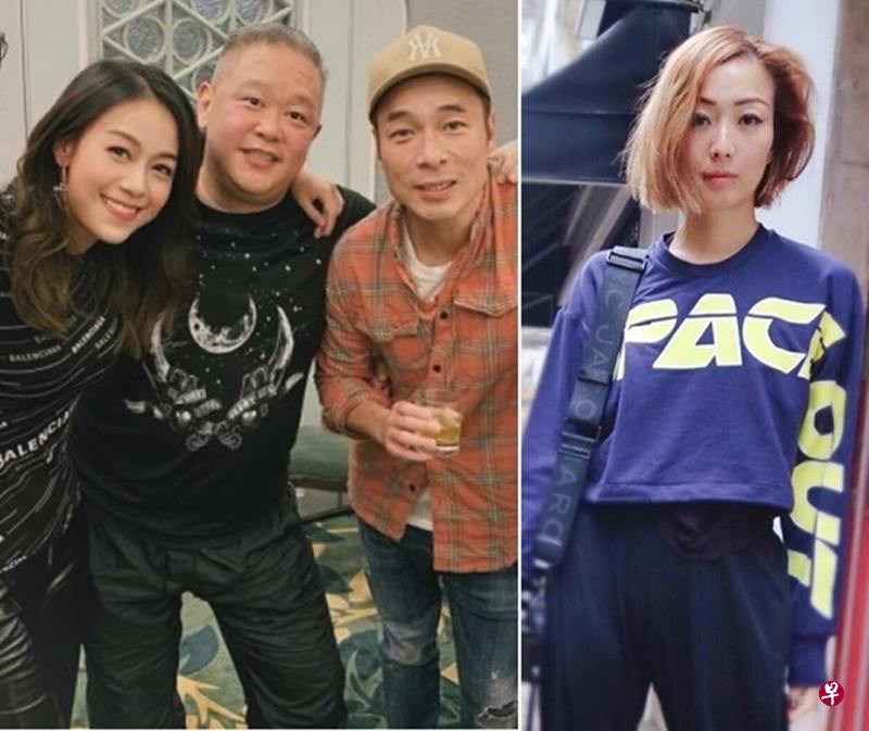 事发当天,黄心颖和安仔为友人阿Ken(中)庆生;右图为郑秀文(互联网) 事发当天,黄心颖和安仔为友人阿Ken(中)庆生;右图为郑秀文(互联网)