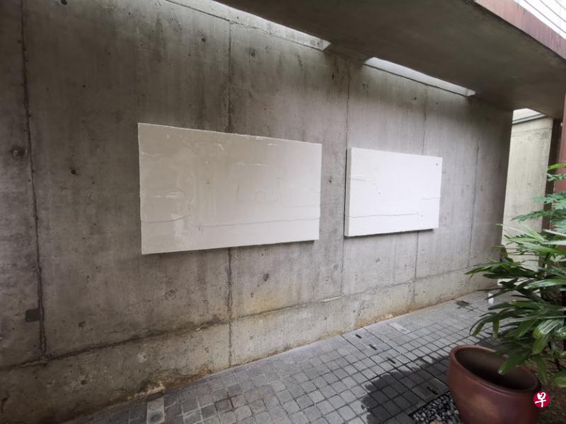 画家龙凯祥的白石膏画启发自陈文希壁画。(主办方提供) 画家龙凯祥的白石膏画启发自陈文希壁画。(主办方提供)