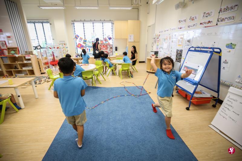 设在榜鹅湾景小学（Punggol Cove Primary）的教育部幼儿园。（档案照片）