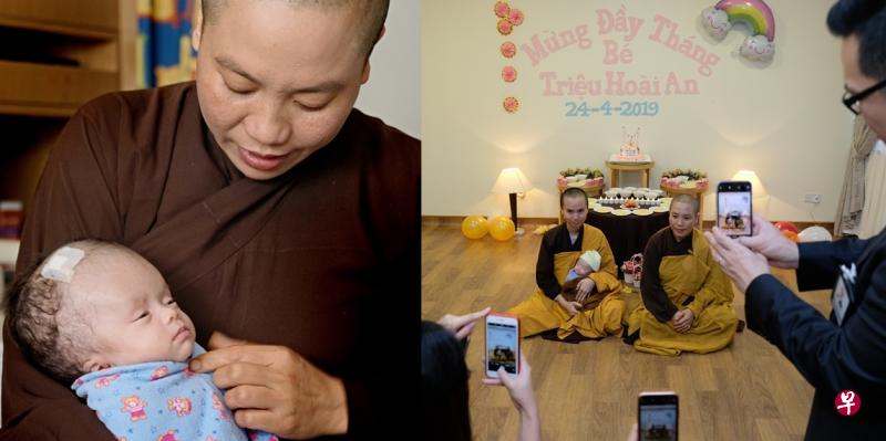 小怀安今天出世刚满30天,医院今早特地为她举办满月庆祝会。(曾坤顺摄) 小怀安今天出世刚满30天,医院今早特地为她举办满月庆祝会。(曾坤顺摄)