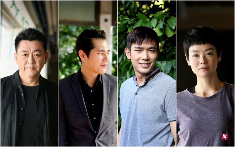 庹宗华(左起)、蓝正龙、黄俊雄、沈琳宸在拍摄《你那边怎样我这边OK》时接受记者探班采访。(严宣融摄) 庹宗华(左起)、蓝正龙、黄俊雄、沈琳宸在拍摄《你那边怎样我这边OK》时接受记者探班采访。(严宣融摄)