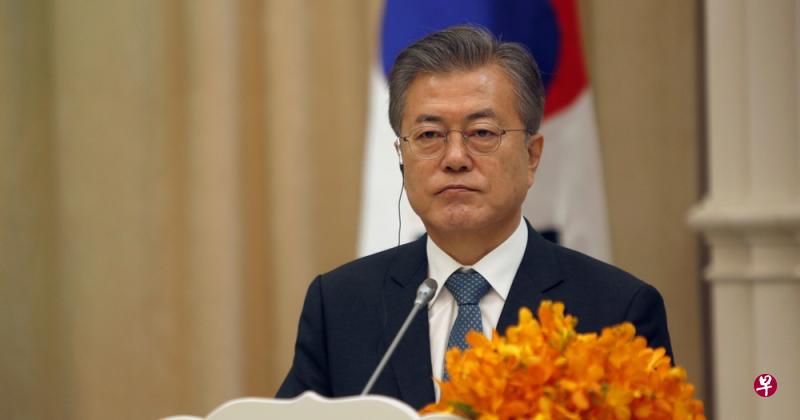韩国总统文在寅说，朝鲜一再发射疑是导弹的飞行器，将令美朝谈判更难取得进展。（路透社）