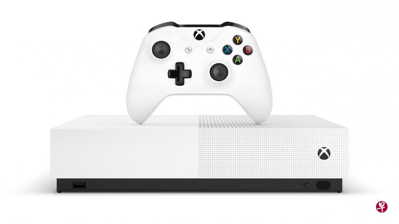 Xbox One S All-Digital没有读取光盘的光碟机。(厂商提供) Xbox One S All-Digital没有读取光盘的光碟机。(厂商提供)